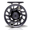 Hatch Iconic 4 Plus Fly Reel -ReelMasters Store Iconic4PlusReelGreyBlackLargeArborBack