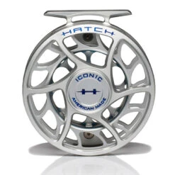 Hatch Iconic 5 Plus Fly Reel -ReelMasters Store Iconic5PlusReelClearBlueLargeArborFront