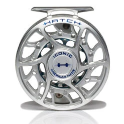 Hatch Iconic 5 Plus Fly Reel -ReelMasters Store Iconic5PlusReelClearBlueMidArborFront