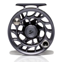 Hatch Iconic 5 Plus Fly Reel -ReelMasters Store Iconic5PlusReelGreyBlackLargeArborBack