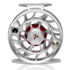 Hatch Iconic 7 Plus Fly Reel -ReelMasters Store Iconic7PlusReelClearRedLargeArborBack