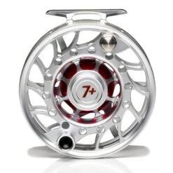 Hatch Iconic 7 Plus Fly Reel -ReelMasters Store Iconic7PlusReelClearRedMidArborBack
