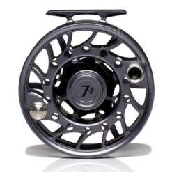 Hatch Iconic 7 Plus Fly Reel -ReelMasters Store Iconic7PlusReelGreyBlackMidArborBack