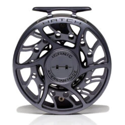 Hatch Iconic 7 Plus Fly Reel -ReelMasters Store Iconic7PlusReelGreyBlackMidArborFront
