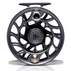 Hatch Iconic 9 Plus Fly Reel -ReelMasters Store Iconic9PlusReelGreyBlackLargeArborBack