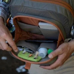 Fishpond Cross Current Chest Pack 11 Fishpond Cross Current Chest Pack -ReelMasters Store crosscurrent flybench open